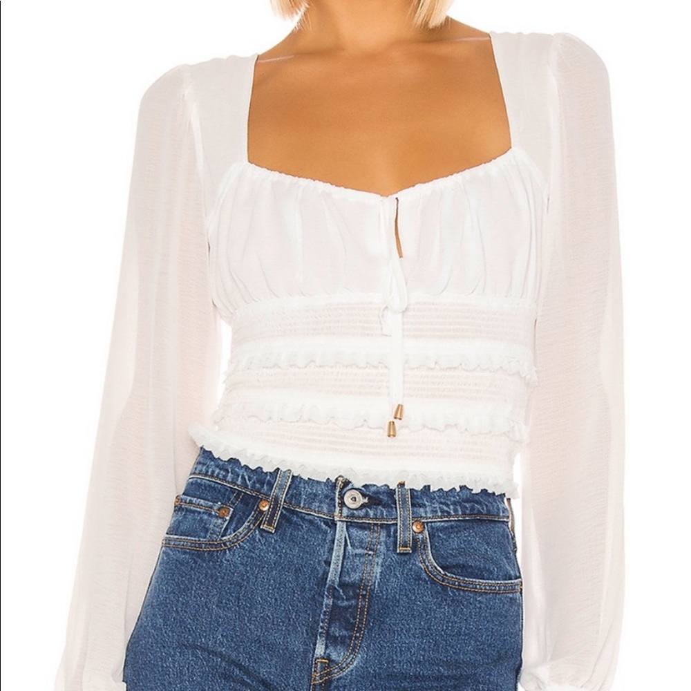 FREE PEOPLE White Lolita Top